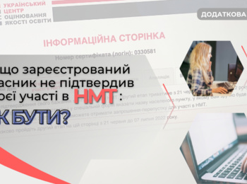 ВСТУПНИК ЗАРЕЄСТРУВАВСЯ ДЛЯ УЧАСТІ В ЗНО, ОДНАК НЕ ПІДТВЕРДИВ УЧАСТІ В НМТ ДО 7 ЧЕРВНЯ: ЯК БУТИ?